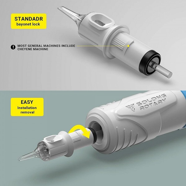 Cartouche de révolution pour machines à tatouages RLT 0.30mm - Lot de 50 aiguilles en acier inoxydable|18,72 €|OKKO MODE