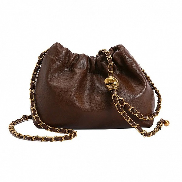 Sac à bandoulière en cuir PU pour femme - Sac fourre-tout Hobo plissé|14 740,19 €|OKKO MODE