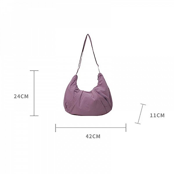 Sac à bandoulière plissé pour femme, grande capacité, solide, gril à documents, boulette en nylon, sac lancé par l'étudiant|27,28 €|OKKO MODE