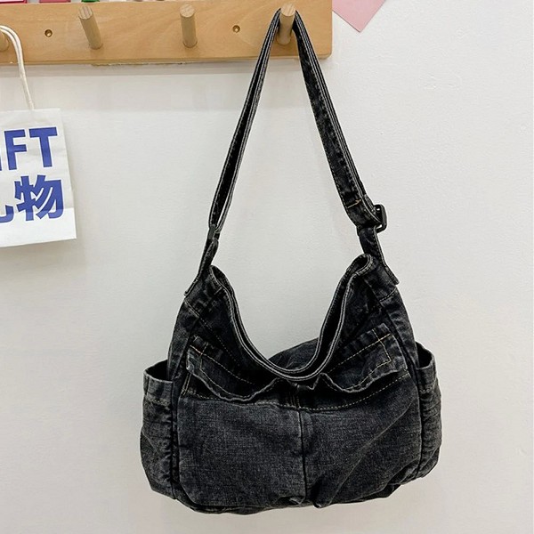 Sac messager vintage pour femme, grande capacité, denim, 03, fourre-tout, sangle réglable, carillon, sac de transport, multifonc|10,92 €|OKKO MODE