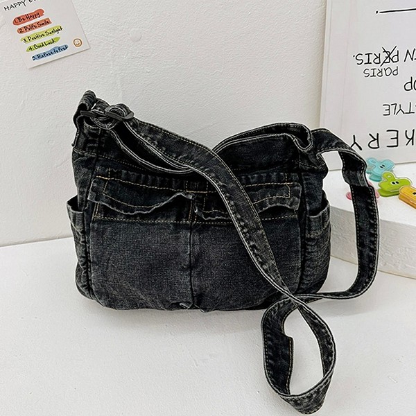 Sac messager vintage pour femme, grande capacité, denim, 03, fourre-tout, sangle réglable, carillon, sac de transport, multifonc|10,92 €|OKKO MODE