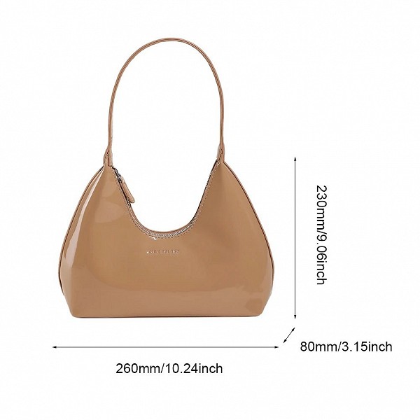 Sac fourre-tout en cuir verni pour femme, sac hobo décontracté, sac sous les bras pour fille, petits sacs à main à fermeture écl|15,51 €|OKKO MODE