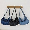 Sac à Bandoulière en Denim de Grande Capacité pour Femme, Fourre-Tout, Sangle Réglable, ChimCarrying, Multifonction, Chic Hobo|12,88 €|OKKO MODE