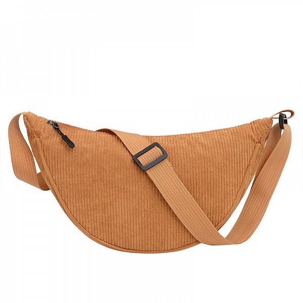 Sacs à bandoulière en velours côtelé pour femmes, sac de poitrine, sac à bandoulière Hobo Dumpling, sac à bandoulière de voyage |4,95 €|OKKO MODE