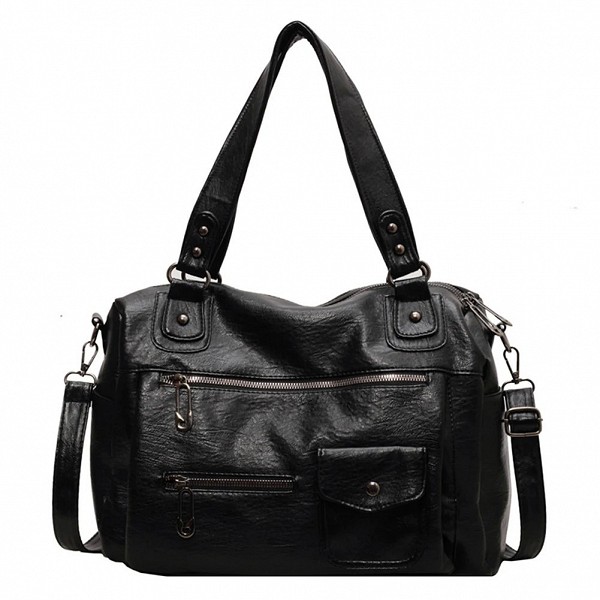 Sac Hobo Chic en Cuir PU à Bretelles Réglables pour Femme, Sacoche de Grande Capacité, Fourre-tout Multi-Poches pour Documents S|19,79 €|OKKO MODE