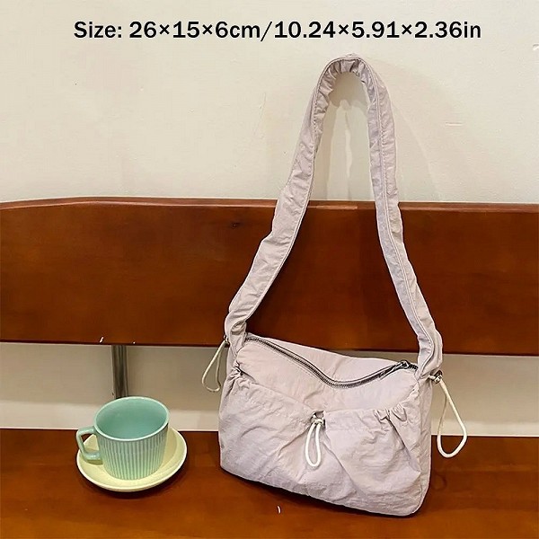 Sac Hobos matelassé pour femme, sacs à bandoulière rembourrés, fourre-tout de créateur demi-lune froncé, proximité, nouveau|9,02 €|OKKO MODE