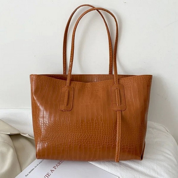 Sac fourre-tout en cuir PU vintage pour femme, sac à main de grande capacité, sac de travail universitaire, sacs d'affaires pour|12,04 €|OKKO MODE