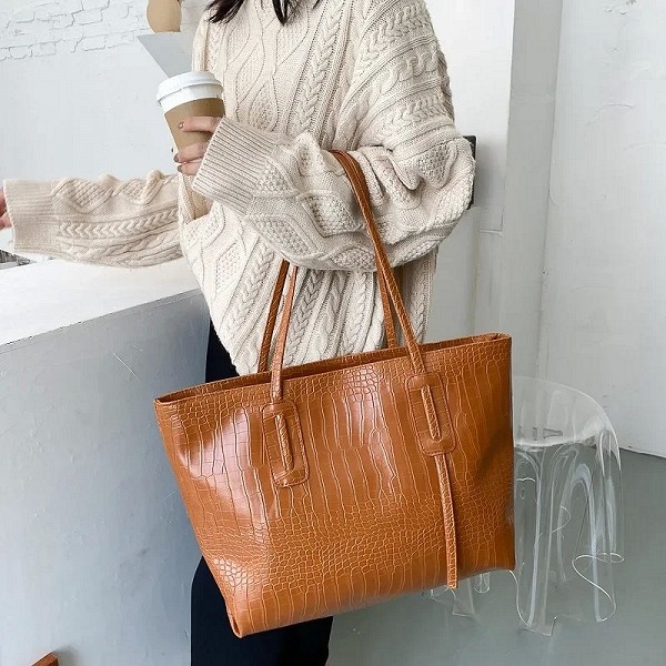 Sac fourre-tout en cuir PU vintage pour femme, sac à main de grande capacité, sac de travail universitaire, sacs d'affaires pour|12,04 €|OKKO MODE