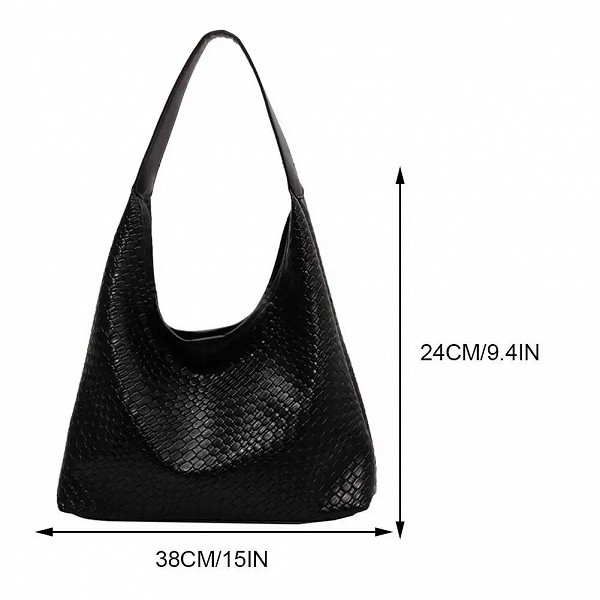 Sac à Main Tressé en Cuir de Grande Capacité pour Femme, Sacoche Hobo Souple à la Mode|14,28 €|OKKO MODE