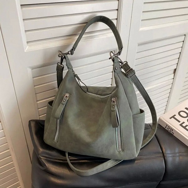 Sac Hobo de Style Rétro pour Femme, Fourre-Tout de Grande Capacité, en Cuir PU Classique, à Bandoulière|16,19 €|OKKO MODE