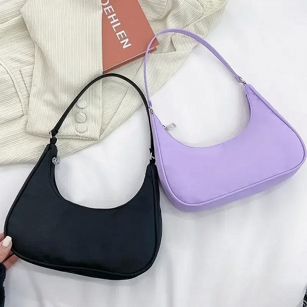 Petit sac à main en nylon pour femme, pochette sous les bras, simple initié, été|8,00 €|OKKO MODE