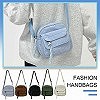 Sac à Bandoulière en Velours Côtelé pour Femme, Sacoche Décontractée, Multicouche, Polyvalent, Hobo, Voyage, Travail|8,00 €|OKKO MODE