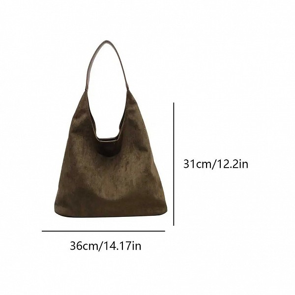 Sac de Voyage en Daim Rétro pour Femme, Simple, de Grande Capacité, Hobo, Solide, avec Fermeture à Loquet, pour Activité en Plei|15,00 €|OKKO MODE