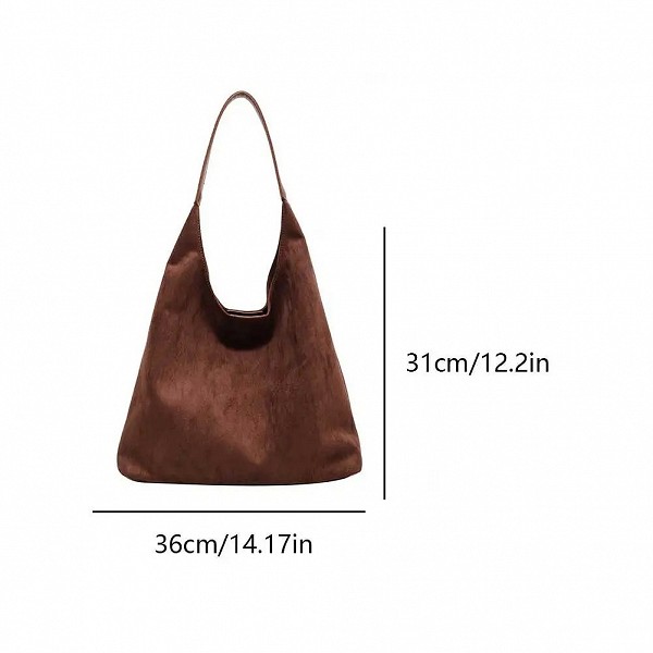 Sac de Voyage en Daim Rétro pour Femme, Simple, de Grande Capacité, Hobo, Solide, avec Fermeture à Loquet, pour Activité en Plei|15,00 €|OKKO MODE