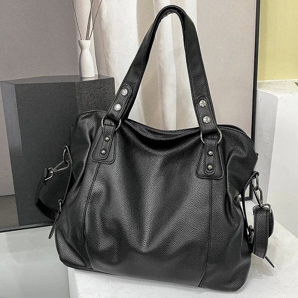 Sac à main Hobo en cuir souple pour femme, grande capacité, sacs initiés, grand sac fourre-tout stylé pour femme, sacs de messag|18,89 €|OKKO MODE