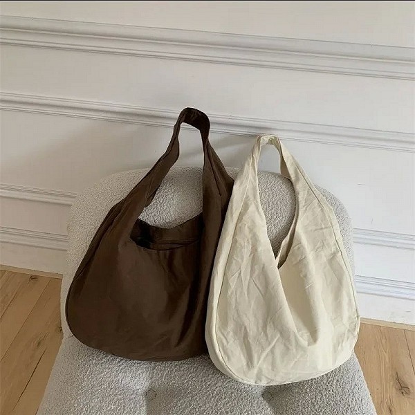 Sac à bandoulière en toile pour femmes, sac à dos Oblique croisé simple, grande capacité, sac à épaule rétro chaussons Hobos|17,09 €|OKKO MODE