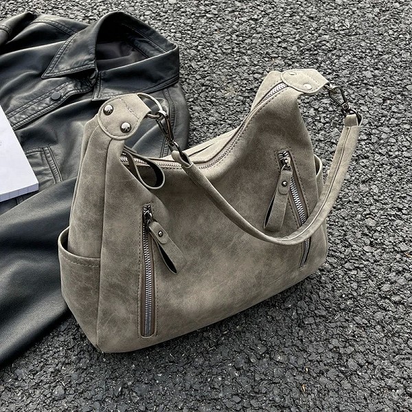 Sac à bandoulière rétro en cuir PU pour femme, sacs à main de grande capacité, designer de luxe, unique initié, oblique, hobos, |13,94 €|OKKO MODE