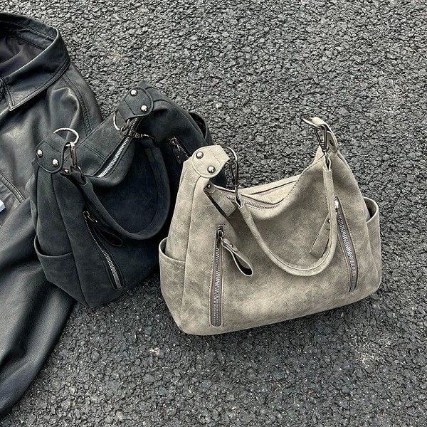 Sac à bandoulière rétro en cuir PU pour femme, sacs à main de grande capacité, designer de luxe, unique initié, oblique, hobos, |13,94 €|OKKO MODE