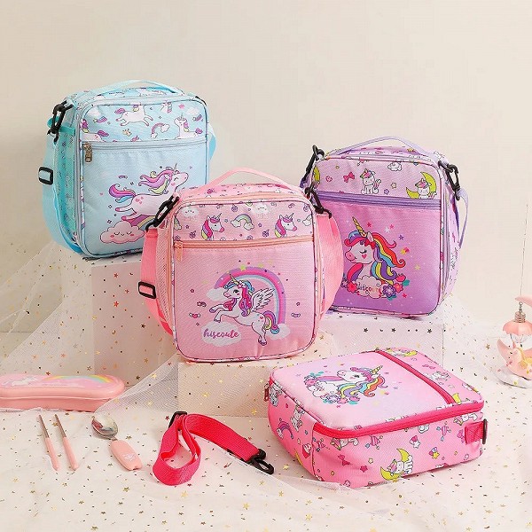 Sac à lunch de dessin animé pour enfants, sac à bento mignon avec bandoulière et boîte repas pour filles Nairobi Orn|7,00 €|OKKO MODE