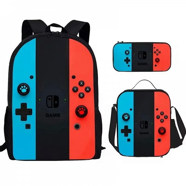 Sac à dos motif console de jeu pour élèves primaire/secondaire, sac lunch DIY, trousse crayons - i|8,00 €|OKKO MODE