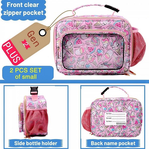 Sac à lunch transparent pour enfants, boîte isolée retour école kit fourre-tout|7,92 €|OKKO MODE