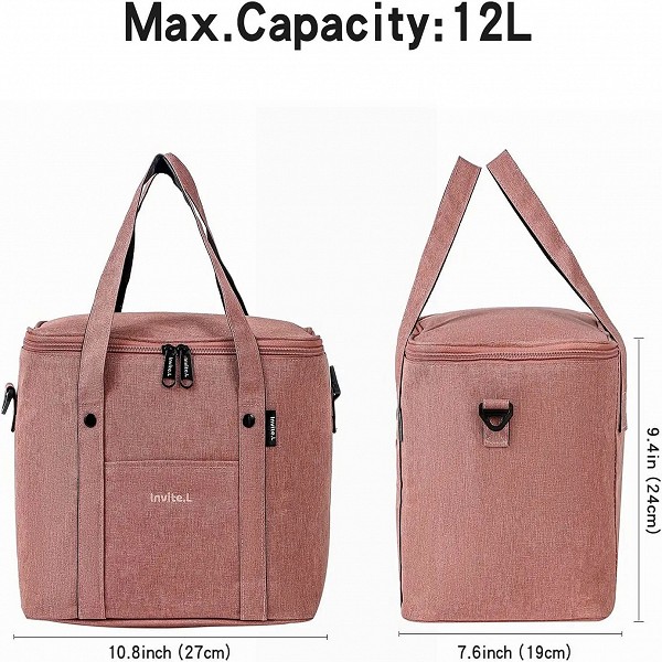 Sac à lunch isotherme réutilisable pour hommes et femmes, grande glacière avec sangle initiale - sac de pique-nique camping|8,00 €|OKKO MODE