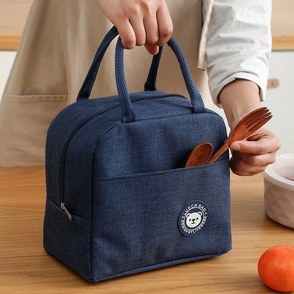 Sac à bento en forme d'ours en peluche, Oxford grill, boîte à lunch isolée pour bureau|3,96 €|OKKO MODE