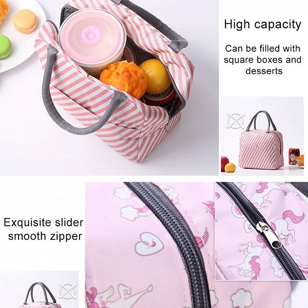 Sac à lunch isotherme avec poignée pour femme, enfant - boîte repas pique-nique portable|4,50 €|OKKO MODE