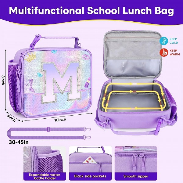 Sac isotherme portable pour enfants, sac à lunch pour école et boîte bento - Mermaid & Nairobi |14,85 €|OKKO MODE