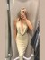 Vestido metálico espalda descubierta mujer, cuello oscilante elegante. | 22,10 $ | OKKO MODE