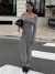 Robe grise longue en tricot à manches longues pour femmes, robes moulante couleur unie, sexy, fête, vacances, fille | 26,00 $ | OKKO MODE