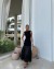 Robe mi-longue en tricot noir pour femmes, glands, col rond, sans manches, dos nu, fermeture éclair, robes de tambour fille | 31,50 $ | OKKO MODE