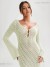 Vestido de playa blanco con cuello en V profundo y mangas largas | 19,34 $ | OKKO MODE