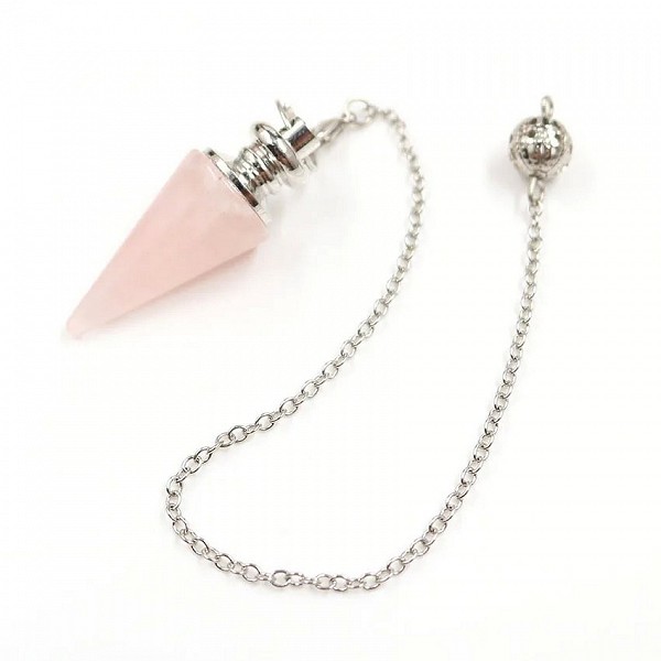 Pendentif pyramide en pierre améthyste plaquée argent avec chaîne - bijoux de Quartz Rose|7,19 €|OKKO MODE