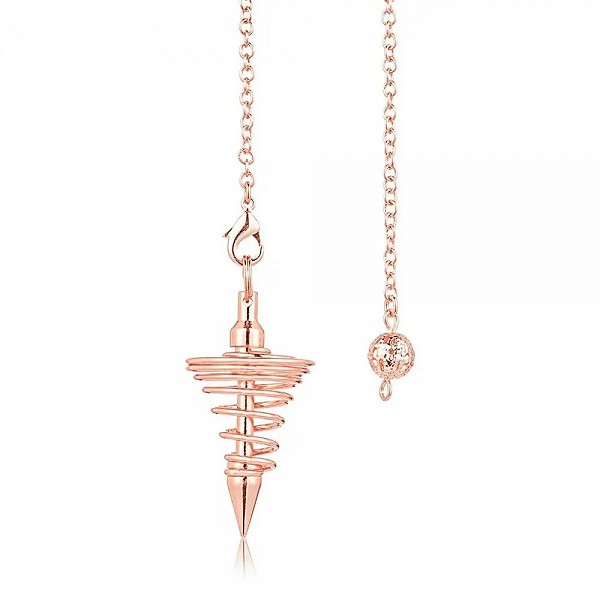 Pendentif en Forme de Cône en Spirale, Amulette de Radiesthésie Or Rose|1,79 €|OKKO MODE