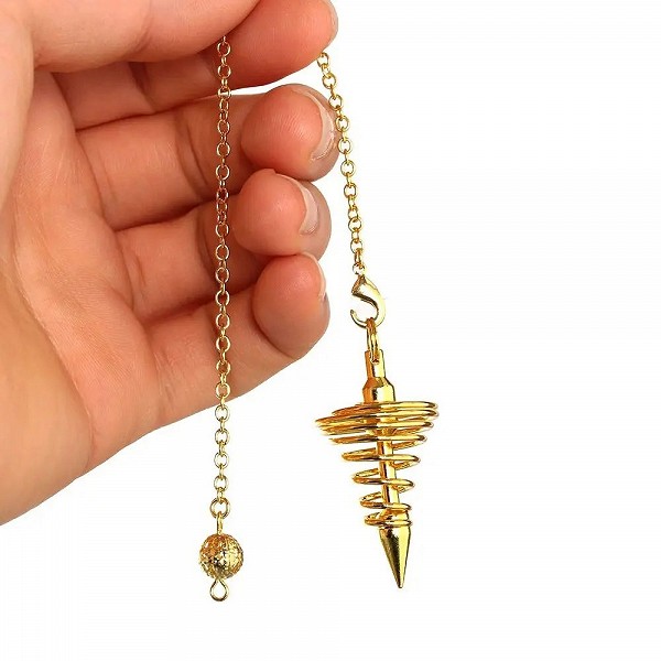 Pendentif en Forme de Cône en Spirale, Amulette de Radiesthésie Or Rose|1,79 €|OKKO MODE