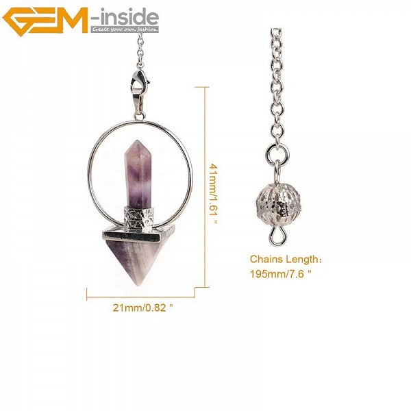 Baguette pyramide améthyste cristal Quartz pendule Chakra pierre Reiki|7,03 €|OKKO MODE