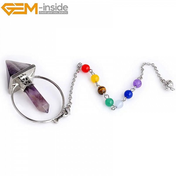 Baguette pyramide améthyste cristal Quartz pendule Chakra pierre Reiki|7,03 €|OKKO MODE