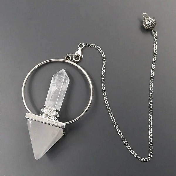 Pendule en cristal naturel, pendentif radiesthésie Reiki|5,39 €|OKKO MODE