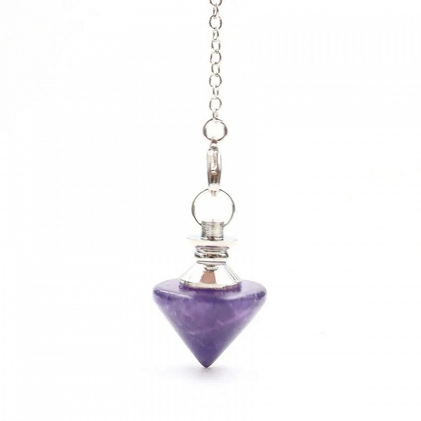 Pendule en forme de cône géométrique pierre naturelle Reiki vert violet rose cristal quartz pour Divination radiest.|5,39 €|OKKO MODE