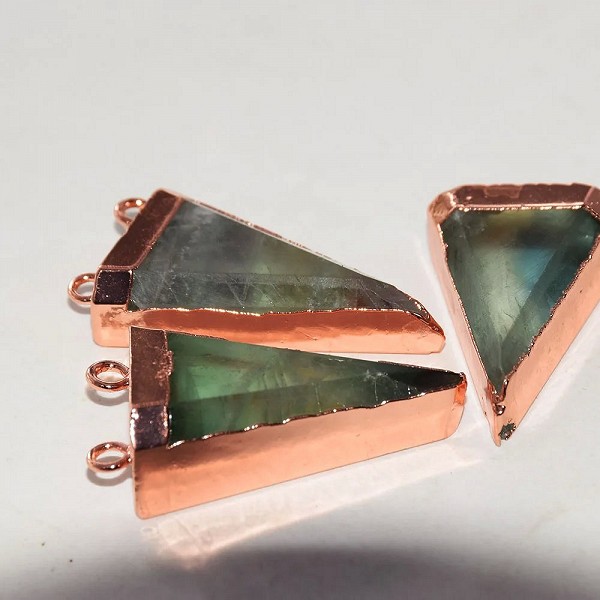 Connecteur triangle en quartz fluorite vert naturel pour femme, grand visage étendu et pendule pierre 215|20,00 €|OKKO MODE