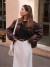 Veste curta couro sintético zíper reversível - Moda 2024 | 21,43 $ | OKKO MODE