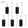 Ensemble de 5 poignées en silicone pour tatouage - Tubes et pointes noires, outils de maquillage permanent|1,79 €|OKKO MODE