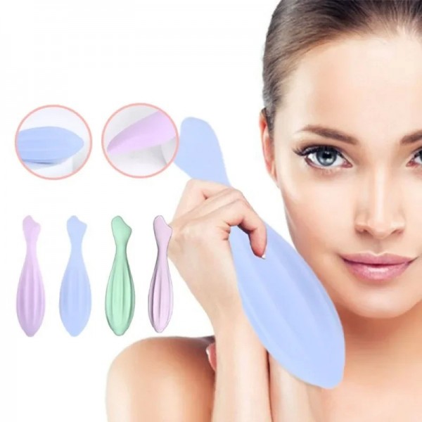 Rouleau en silicone pour visage et yeux, outils de massage facial Gua Sha|1,96 €|OKKO MODE