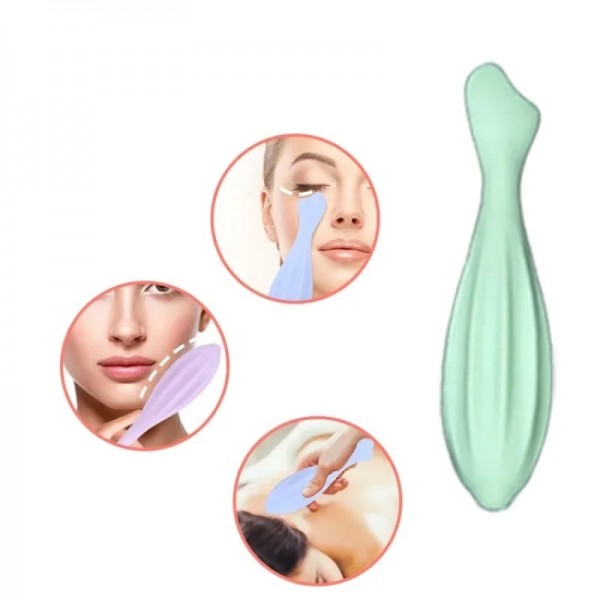 Rouleau en silicone pour visage et yeux, outils de massage facial Gua Sha|1,96 €|OKKO MODE