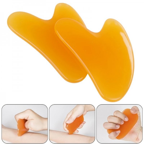 Outil de massage Guasha en résine durable, masseur de visage, planche Gua Sha d'acupuncture, grattoir, point d'acupuncture, soin|1,79 €|OKKO MODE