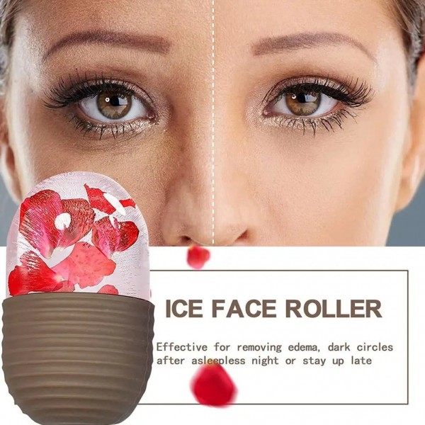 Rouleau de massage réutilisable en silicone pour le visage et les yeux, moule à glace, revitalise naturellement et soigne les po|2,69 €|OKKO MODE