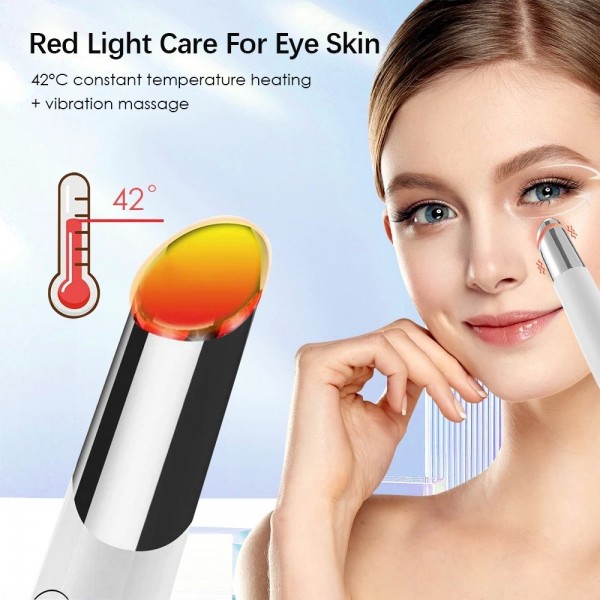 Appareil de massage des yeux à vibrations IPL, anti-cernes, lumière bleue, stylo anti-déformable, compresse chaude, appareil de |2,00 €|OKKO MODE