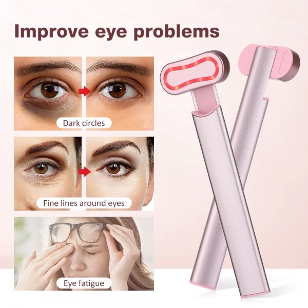 EMS-Bâton de massage rotatif pour les yeux, beauté des yeux, microcourant, lumière rouge, compresse chaude, lifting du visage, r|7,97 €|OKKO MODE