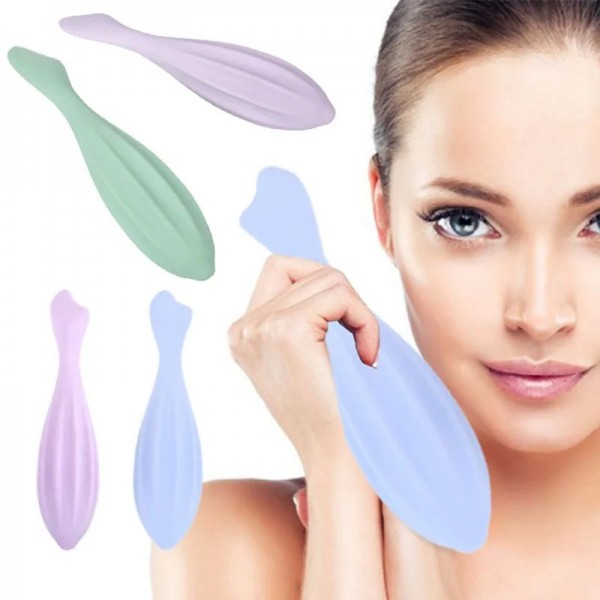 Alwafore-Rouleau de beauté Gua Sha en silicone pour le visage et les yeux, outil de massage du visage, outil de soins de la peau